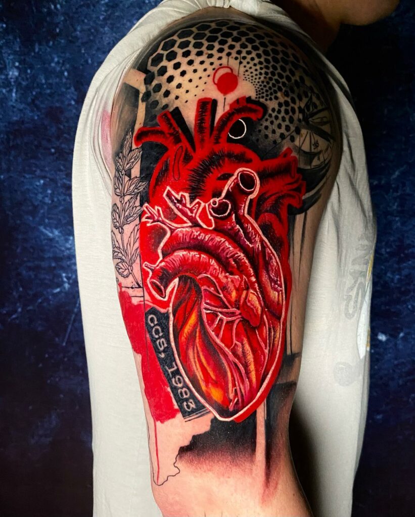 Tattoo Demian Massip- Corazon trashpolka